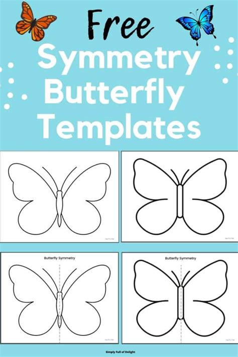 Symmetry Butterfly Painting With Free Printable Simply Full Of Delight