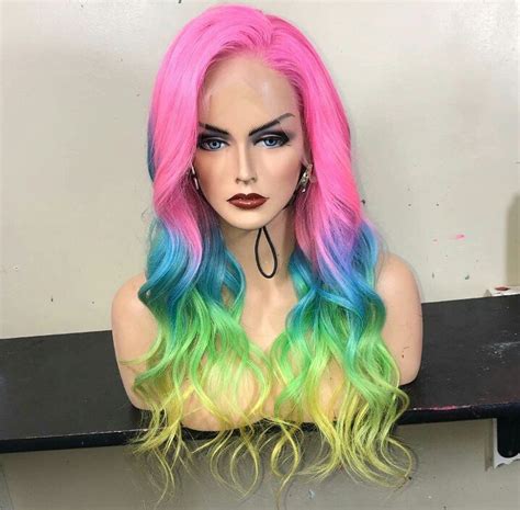 Pin By Areeisboujee On Dyed Hair Neon Hair Dyed Hair Hair Styles