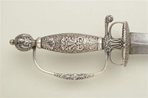 High Quality 18th Century Silver Mounted Small Sword Showing Reinforced