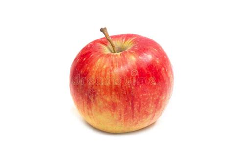 Red Apple On A White Background Side View Stock Photo Image Of View