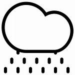 Rain Cloud Icon Drawing Line Iconsmind Cloudy