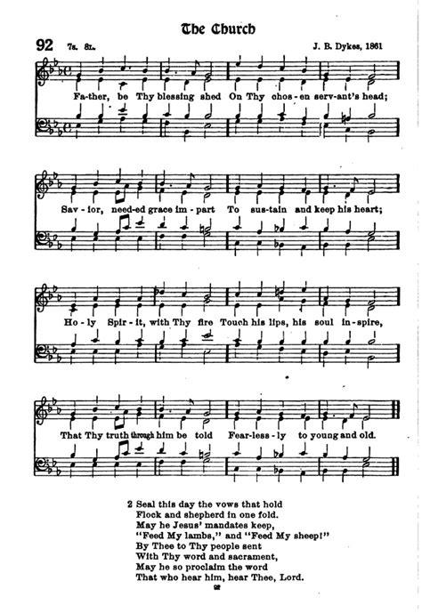 The Lutheran Hymnary 92 Father Be Thy Blessing Shed