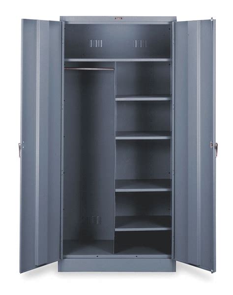 Tennsco Commercial Storage Cabinet Medium Gray 78 In H X 36 In W X 24
