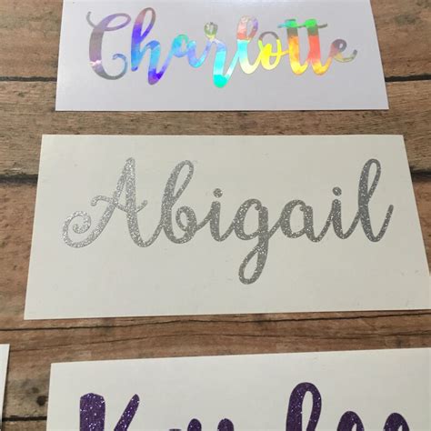 Name Decal Glitter Name Decal Vinyl Decal Custom Name Etsy