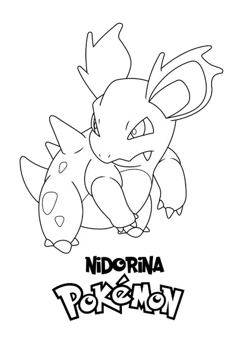 Pokemon Nidorina Kolorowanka Morindia Pokoloruj Rysunek Images And My