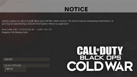 How To Fix Black Ops Cold War Negative 345 Blazing Gator Error