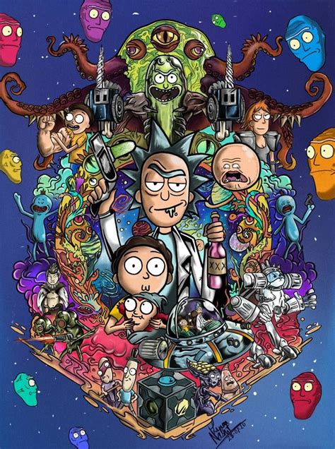 Rick And Morty By Jtias On Deviantart Rick And Morty Poster Iphone