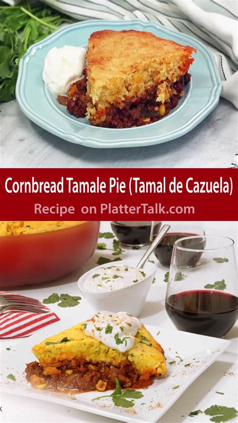 Grease pyrex dish with spray oil. Cornbread Tamale Pie #mexicancornbreadcasserole ...