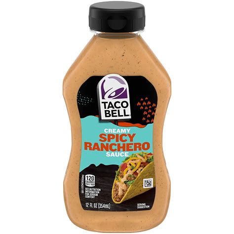 4 Bottles Taco Bell Spicy Ranchero Sauce 8 Oz Chips Burritos Enchilada