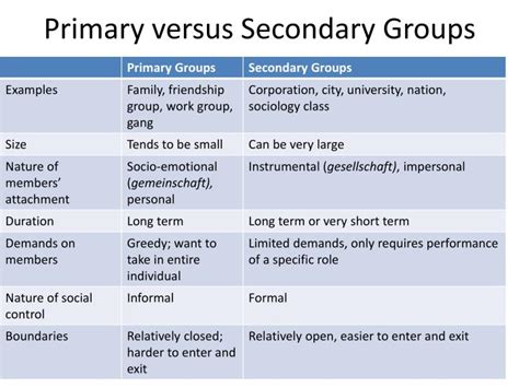 Ppt Primary Versus Secondary Groups Powerpoint Presentation Free