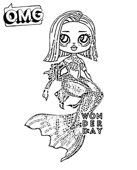 Lol Omg Mermaid Coloring Pages Coloring Pages