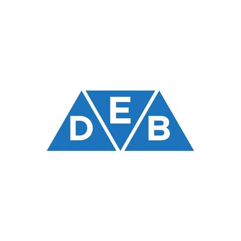 Edb Triangle Shape Logo Design On White Background Edb Creative