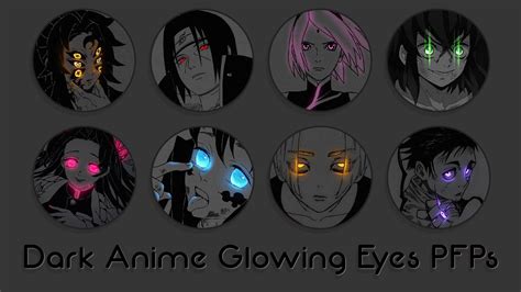 Dark Anime Pfps Aesthetic Anime Glowing Eyes Pfps For Tiktok