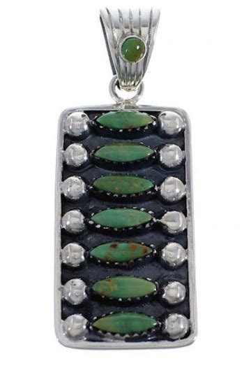Turquoise And Genuine Sterling Silver Pendant Ex