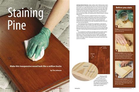 Staining Pine Woodworking Project Woodsmith Plans