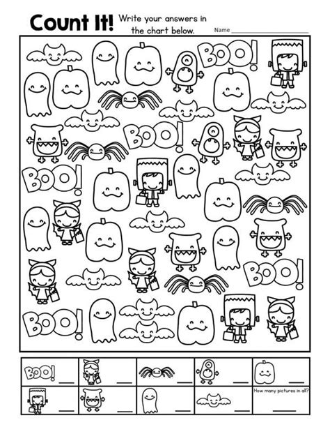 Halloween Counting And Coloring Sheets Lesson Plans