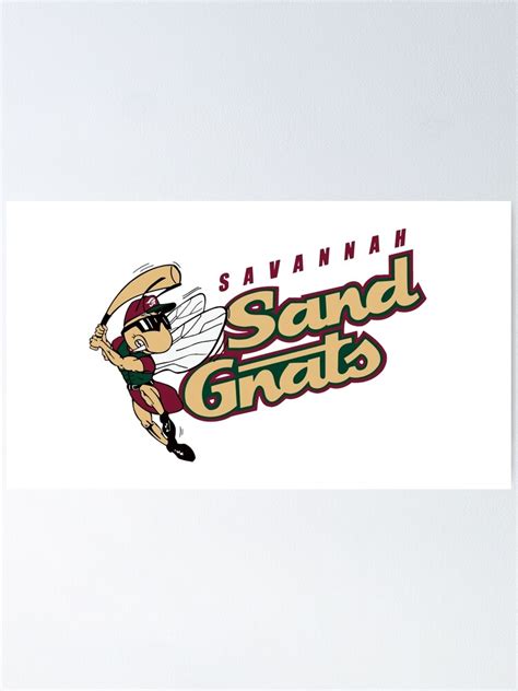 Savannah Sand Gnats Vintage Defunct Baseball Team Emblem Poster For