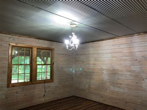See more ideas about ceiling panels, ceiling, tin ceilings panel. After - corrugated metal ceiling, whitewashed walls, new ...