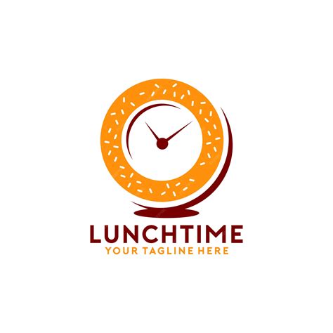 Hora Del Almuerzo Logo Vector Premium