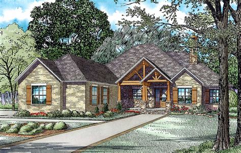 Rustic Brick Ranch Home With Sunroom 60603nd Architectural Designs