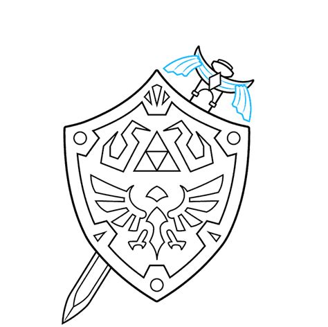 How To Draw The Master Sword And Hylian Shield From The Legend Of Zelda