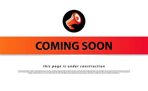 Coming Soon Under Construction Banner And Landing Page Design Stock