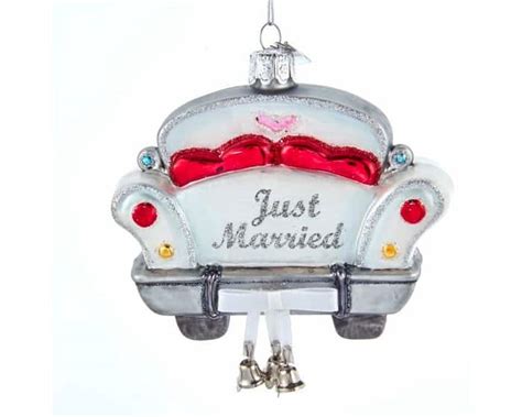 Noble Gems Just Married Car Ornament Winterwood Gift Christmas