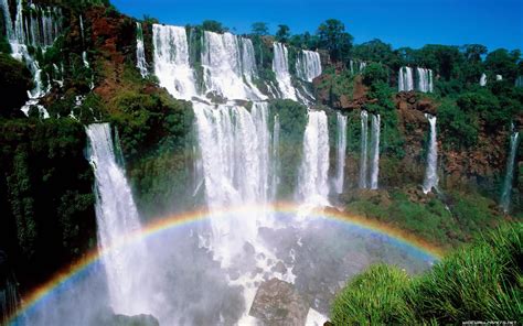 45 Desktop Wallpapers Waterfalls With Rainbow On