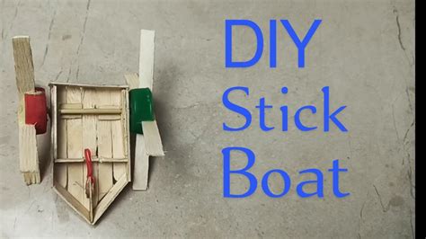 How To Make Elastic Band Paddle Boat Ice Cream Stick Youtube