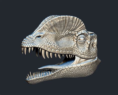 Artstation Dilophosaurus Head
