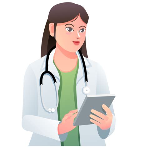 Doctor With Stethoscope Cartoon 18872402 Png