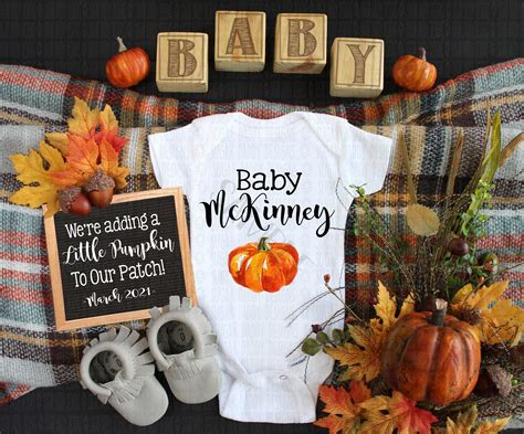 Fall Pregnancy Announcement Digital File Personalized Fall Etsy