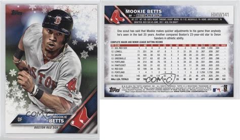 Check spelling or type a new query. 2016 Topps Holiday #HMW141 Mookie Betts Boston Red Sox Baseball Card | eBay