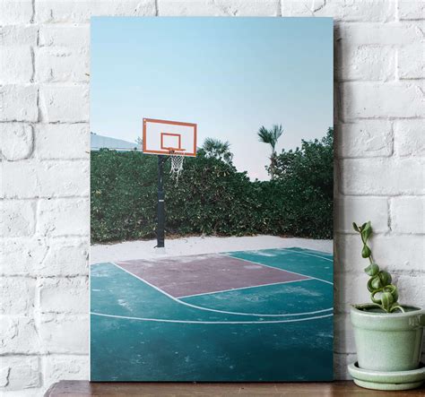 Simple Basketball Court Home Canvas Wall Art Tenstickers