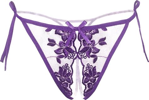 Guzhuha Sexy Thong For Women Flroal Low Waist T Back Panties Lingerie Strappy G String Lace