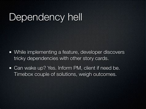 Dependency Hell While Implementing A