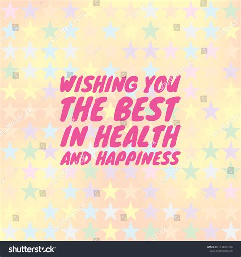 Wishing You Best Health Happiness Vector Stock Vector Royalty Free
