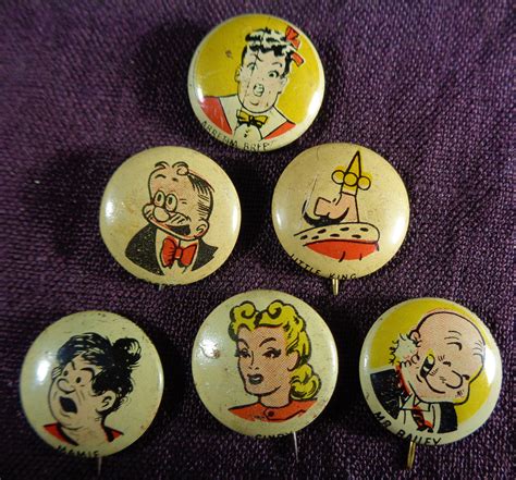 6 Kelloggs Cereal Pep Pins Cereal Premiums 1940s Etsy