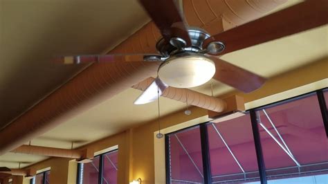 Casa vieja outdoor 52 mission damp listed ceiling fan. Casablanca Ceiling Fans in a restaurant - YouTube