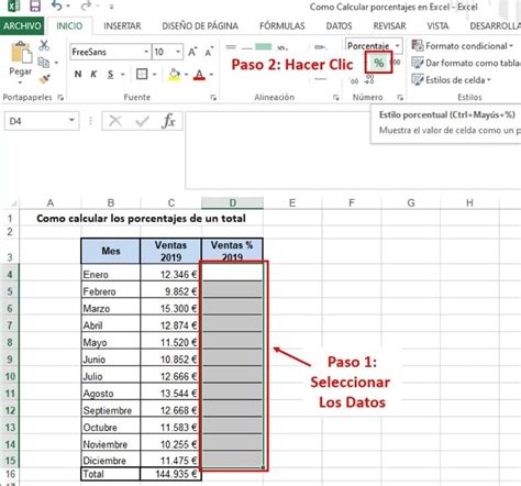 Formula Para Porcentaje En Excel