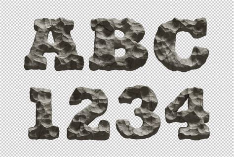 Rock Font Stone Opentype Typeface Handmadefont