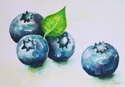 Buy Get Free Blueberries X Watercolor By Manguloveart