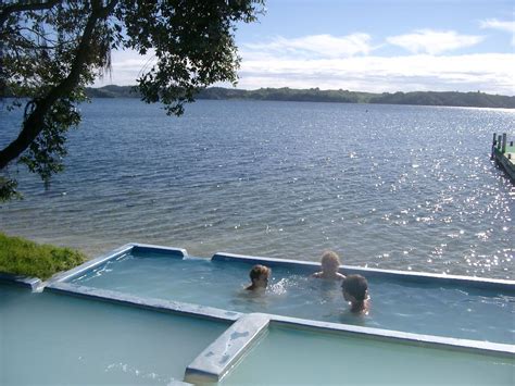 New Zealand Rotorua Hot Spring Pools Bathing In The Hot Geothermal
