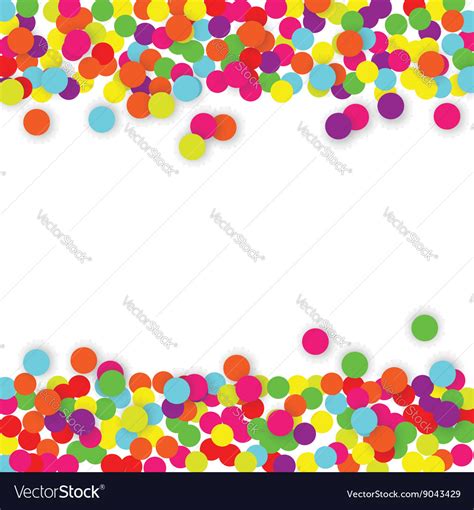 Colorful Confetti Frame Royalty Free Vector Image