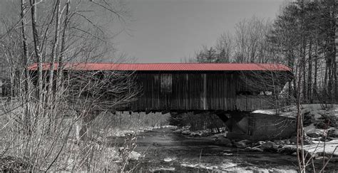 Durgin Covered Bridge Cold River Photograph By Enzwell Designs Fine