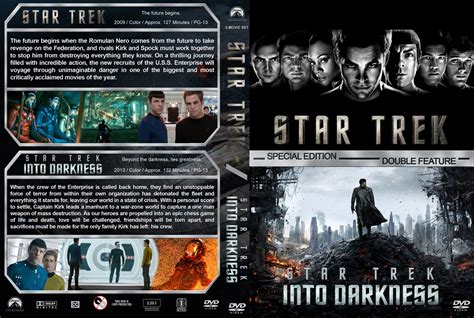 Star Trek Into Darkness Double Feature Movie DVD Custom Covers Star Trek Double V DVD