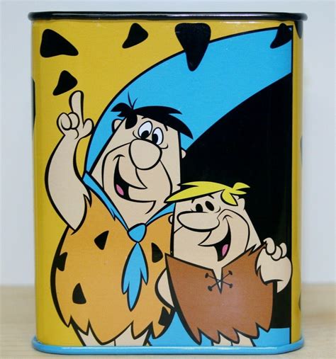 The Flintstones Fred Flintstone And Barney Rubble Tin Metal Coin Bank 3881009638