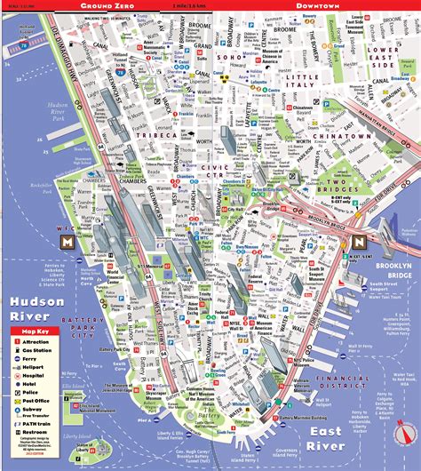 Karta Manhattan Tourist Manhattan Map Europa Karta