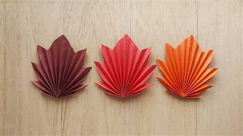 Origami Maple Leaves Fall Craft Home Decor Project Omc