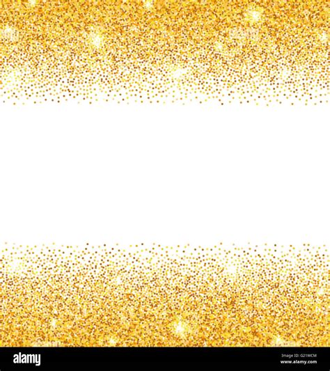 Abstract Golden Sparkles On White Background Gold Glitter Dust Stock